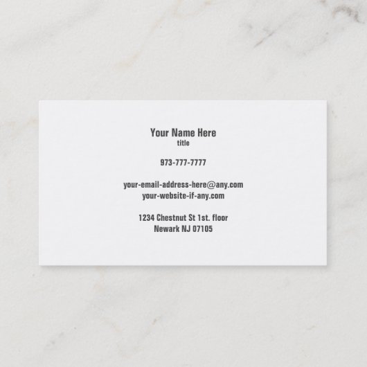 HVAC Slogans Business Cards Visitenkarte (Rückseite)