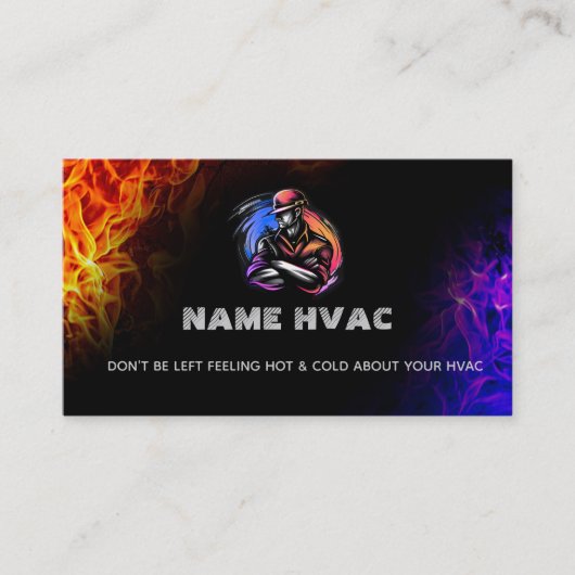 HVAC Slogans Business Cards Visitenkarte (Vorderseite)