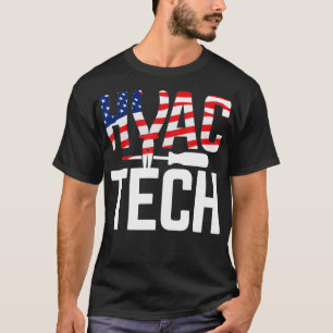 HVAC Tech American Flag Heiztechniker HVAC _1 T-Shirt