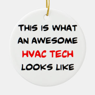 hvac tech, awesome keramik ornament