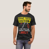 HVAC Tech Caution Flying Tools HVAC Technician Ins T-Shirt (Vorne ganz)