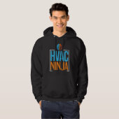 HVAC Tech HVAC Ninja Humor HVAC Mechanic Hoodie (Vorne ganz)