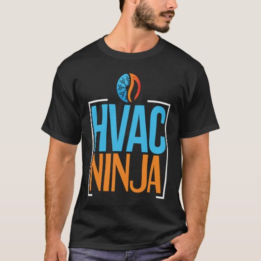 HVAC Tech   HVAC Ninja Humor HVAC Mechanic T-Shirt (Vorderseite)