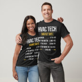 HVAC Tech Stundenrate HVAC Technischer Wechselstro T-Shirt (Unisex)