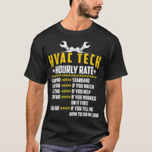 HVAC Tech Stundensatz Funny Technician Wartung T-Shirt