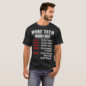HVAC Tech Stundensatz T Shirt (Vorne ganz)