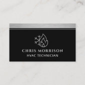 HVAC Technician AC Heating Cooling Heat Visitenkarte (Vorderseite)