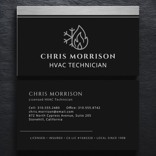 HVAC Technician AC Heating Cooling Heat Visitenkarte