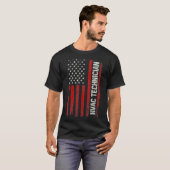 HVAC Technician Amerikanische Flagge hvac _1 T-Shirt (Vorne ganz)