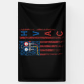 HVAC Technician Flag USA Vintag Banner (Vertikal)