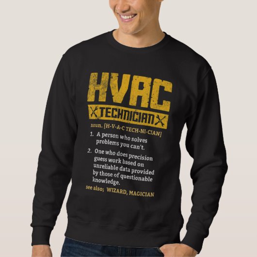 HVAC Technician Graphic Distressed Sweatshirt (Vorderseite)