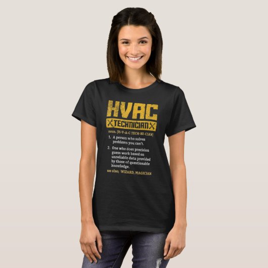HVAC Technician Graphic Distressed T-Shirt (Vorne ganz)