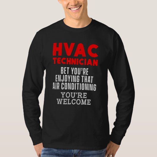 Hvac Technician Hvac Tech 6 T-Shirt (Vorderseite)
