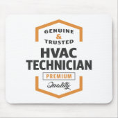 HVAC Technician Logo Geschenke. Mousepad (Vorne)