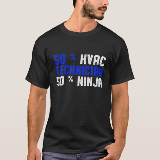 HVAC Technician Ninja Funny HVAC Tech T-Shirt (Vorderseite)