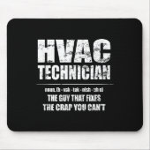 Hvac Technician Shirt behebt den Mist, den man nic Mousepad (Vorne)