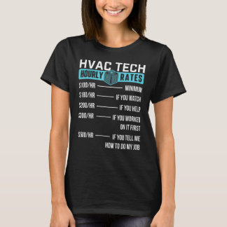 Hvac Technician Stundenrate Funny Hvac Tech AG Re T-Shirt