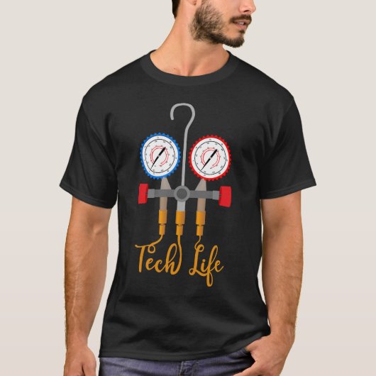 Hvac Technician Tech Life Funny T-Shirt (Vorderseite)