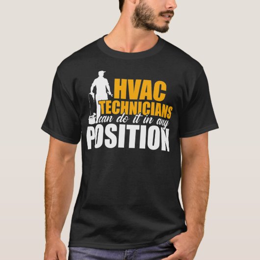 HVAC-Techniker an beliebiger Stelle Funny HVAC Tec T-Shirt (Vorderseite)