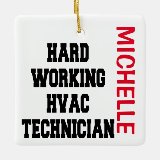 HVAC-Techniker CUSTOM Keramikornament (Vorderseite)