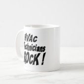 Hvac-Techniker-Felsen! Tasse (Vorderseite Links)