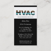 Hvac-Techniker-Platin widergespiegelt Visitenkarte (Rückseite)