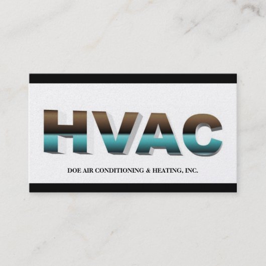 Hvac-Techniker-Platin widergespiegelt Visitenkarte (Vorderseite)
