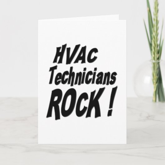 HVAC Techniker Rock! Grußkarte Karte (Vorderseite)