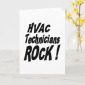 HVAC Techniker Rock! Grußkarte Karte (Gelbe Blume)