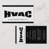 Hvac-Techniker-Schwarzes/Platin Visitenkarte (Vorne/Hinten)