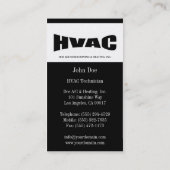 Hvac-Techniker-Schwarzes/Platin Visitenkarte (Rückseite)