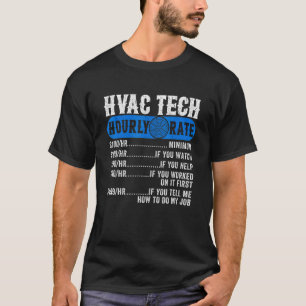 HVAC-Techniker Stundensatz Retro-Wechselstromrepar T-Shirt