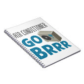 HVAC Techniker Tech Air Conditioner Go Brrr Notizblock (Rechte Seite)