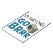 HVAC Techniker Tech Air Conditioner Go Brrr Notizblock (Linke Seite)