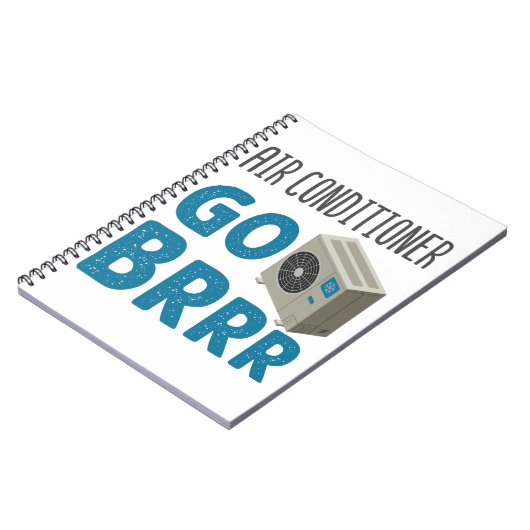 HVAC Techniker Tech Air Conditioner Go Brrr Notizblock (Linke Seite)