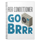 HVAC Techniker Tech Air Conditioner Go Brrr Notizblock (Vorderseite)