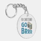 HVAC Techniker Tech Air Conditioner Go Brrr Schlüsselanhänger (Vorderseite links)