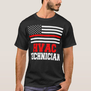HVAC Techniker USA Flaggen Funny HVAC Tech T-Shirt