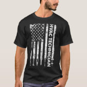 HVAC Technique US Flag Funny HVAC Tech  T-Shirt (Vorderseite)