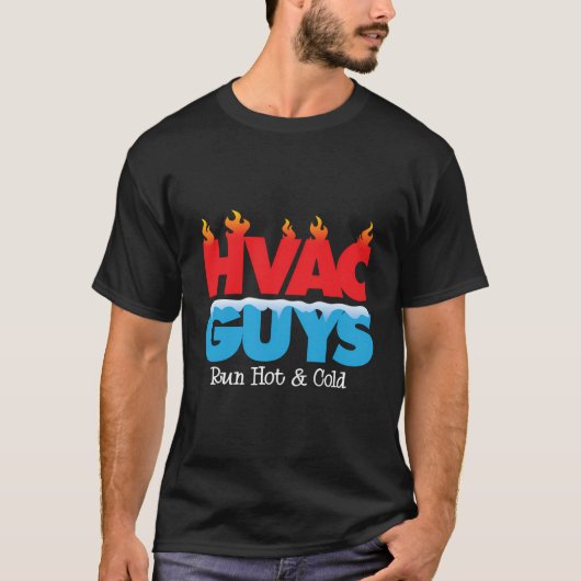 HVAC-Typ lassen sich mit heißer und kaltblütiger H T-Shirt (Vorderseite)