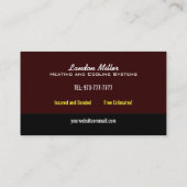 Hvac-Visitenkarten Visitenkarte (Rückseite)