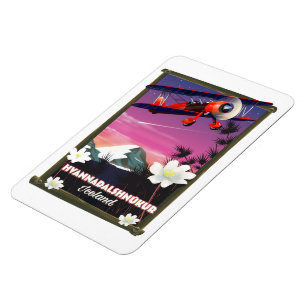 Hvannadalshnkur Island Reiseplakat. Magnet