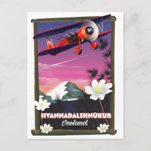 Hvannadalshnkur Island Reiseplakat. Postkarte