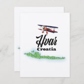 Hvar Croatia Karte (Vorne/Hinten)