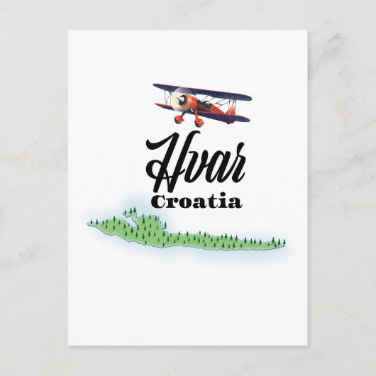 Hvar Croatia Karte (Vorderseite)