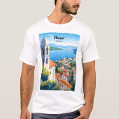 Hvar Croatia Küste Reisen Kunst, Dichtung und Musi T-Shirt (Vorderseite)