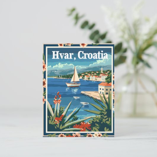 Hvar Croatia Postkarte (Stehend Vorderseite)