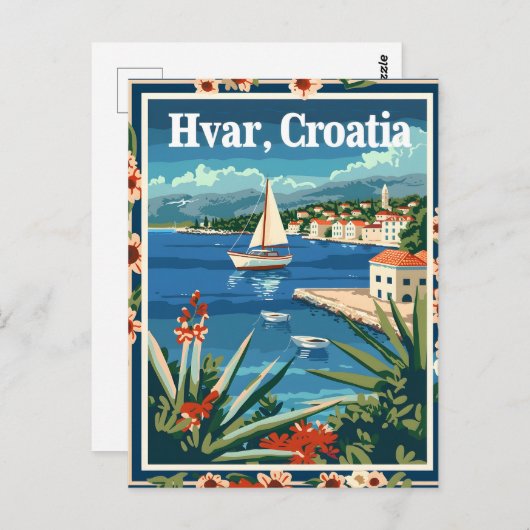 Hvar Croatia Postkarte (Vorne/Hinten)