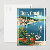 Hvar Croatia Postkarte (Vorne/Hinten)