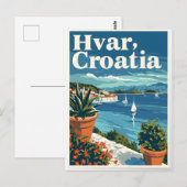 Hvar Croatia Postkarte (Vorne/Hinten)